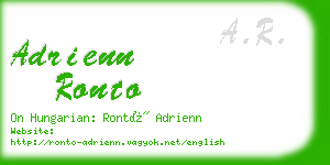 adrienn ronto business card